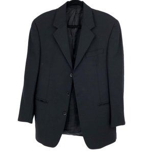 Classic Black Wool Blazer | Men's Size 41